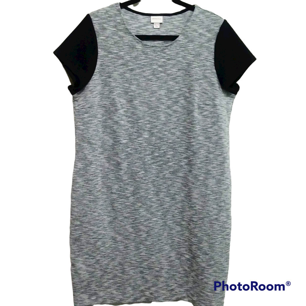 Heathered Gray Black Midi Dress Merona Sz Xxl